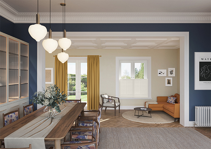Bromley, Dairy Cream - Cafe Style Plantation Shutter - Image 9